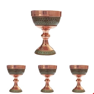 سنگاب مسی خاتم کاری مجموعه 4 عددی 